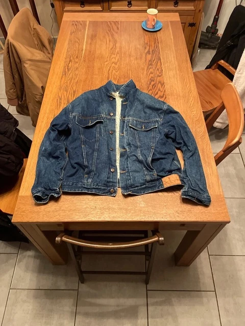 Veste En Jean Fourrée Matelassée Vintage Années 80 Marque SMOCKEY Taille M - Occasion Très Bon état