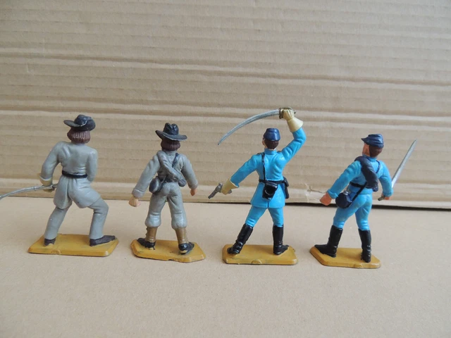 Figurine Starlux Soldat Sudiste Guerre De Sécession 1:32 (60mm) - Restaurée, Occasion