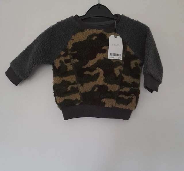 Next baby boy age 6 - 9 months fleece jumper rrp £12 new with tag