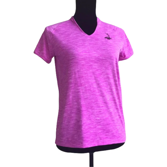 Under Armour Girls Top Size XL 18 20 Pinehurst Pink Heat Gear V-Neck Shirt