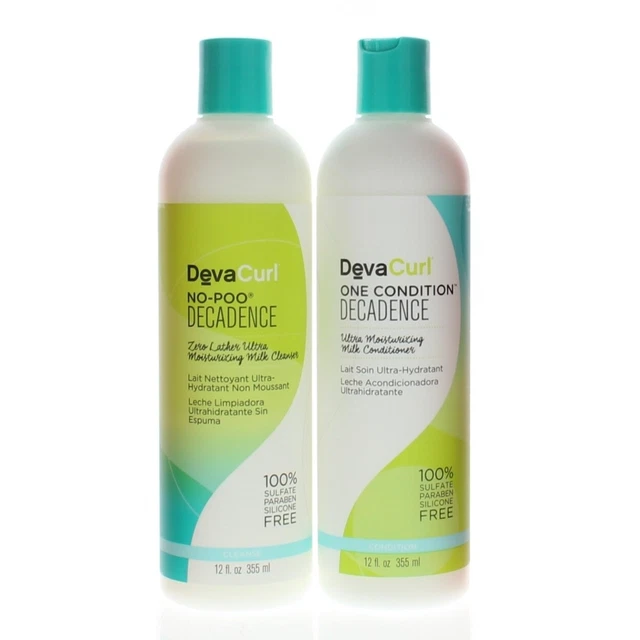 Devacurl No-Poo Decadence Cleanser And One Condition Decadence Conditioner 12Oz