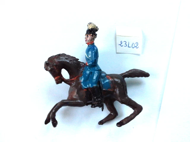 Figurine Soldat Plomb Cavalier Officier Toys England Circa 1960 Vintage