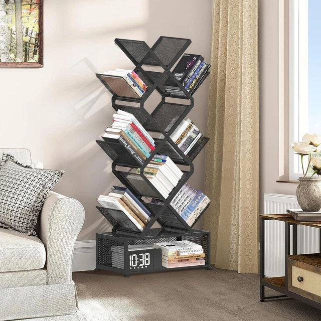 Libreria Da Scrivania A Forma Di Albero - 5 Ripiani, Bianco, 65x40x19 Cm, MDF - Foto 13