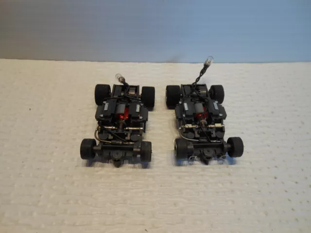 Lot Of 2 Aurora Afx Cats Eye Or Speed Shifter Slot Car Chassis Both Working