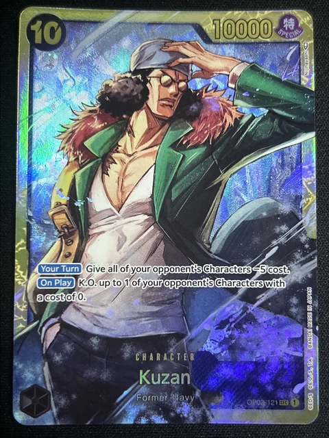 ONE PIECE CARD Game Kuzan OP02-121 SEC English Paramount War TCG Secret Rare  12.00 - PicClick UK