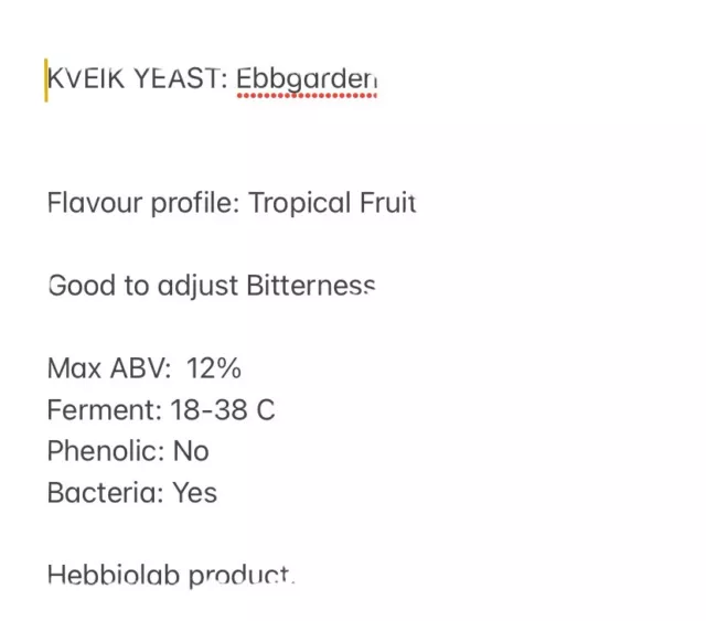LEVADURA KVEIK: Ebbgarden