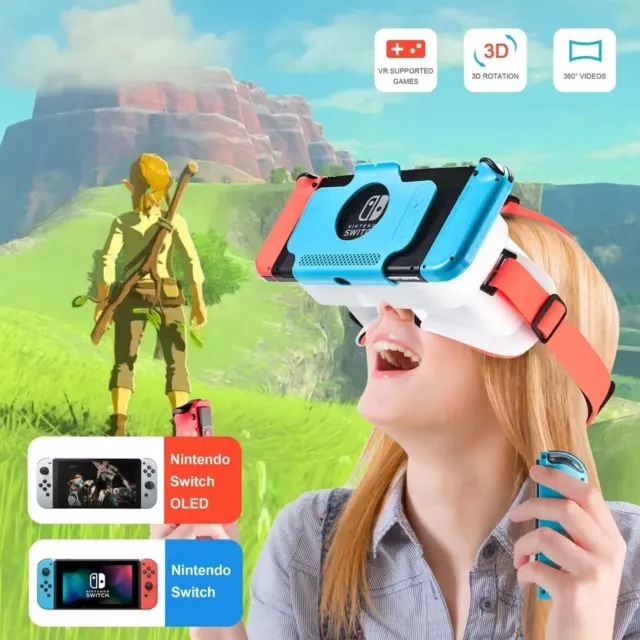 Casque VR pour Switch et VR Switch OLED Réalité Virtuelle Lunettes Switch  VR 3D de Jeu Anniversaire et Noël 