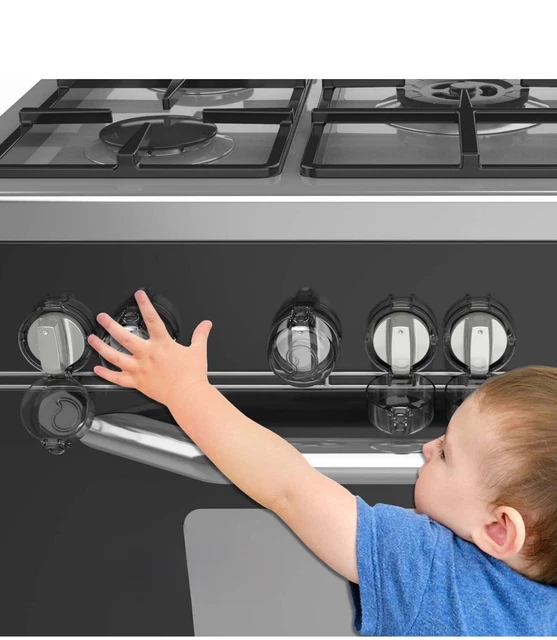 Stove Knob Covers for Child Safety (4 Pack) Design and Upgraded