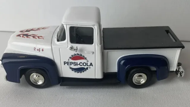 Pepsi-cola 1956 Ford Pickup Truck Coin Bank ERTL Die cast 1995