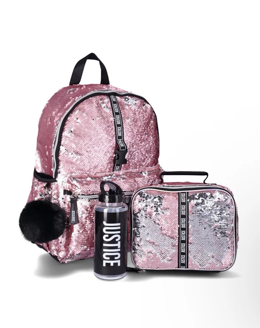 Justice glitter backpack new arrivals