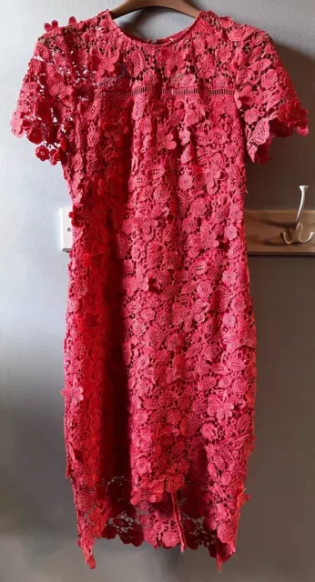 SHOSHANNA Coral Lace Cap Sleeve Dress US 2 BRAND NEW WITH TAGS