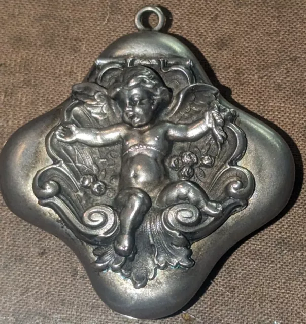 Gorgeous William Kerr Sterling Roccoco Cherub Chatelaine Vinaigrette Locket