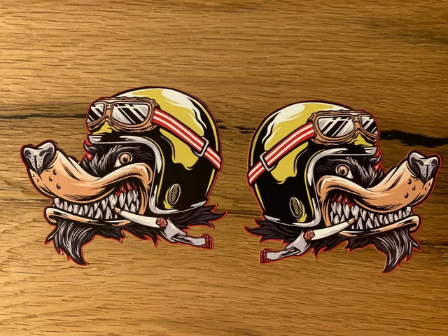 2x WOLF Aufkleber Racing Sticker Motorrad Tank Club 1% V2 Custom Biker TOP #683