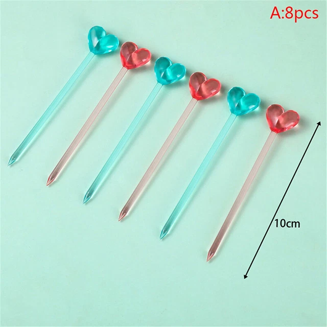 8/12 Pcs Fruit Fork Party Buffet Fruit Dessert Food Cocktail Sandwich Fork Stick