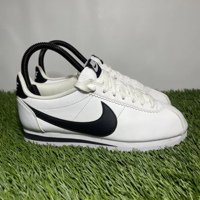 Nike Classic Cortez Leather Panda Black White 807471-101 Womens Size 5.5