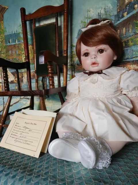 RARE Vtg Virginia Turner Porcelain MEGAN Doll (1987)-LE 121/450-Twin Listed Also