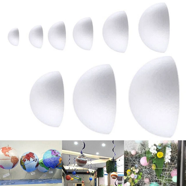 Lot De 50 Boules En Mousse Blanche 5cm - Polystyrène Lisse Pour Loisirs Créatifs Et Décoration Noël
