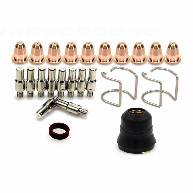 Plasma Cutter Set Industry Outdoor 24 Pcs Accessories Electrod Plasma Nozzle