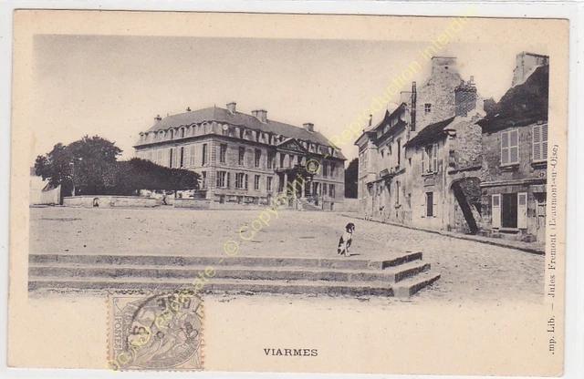 CPA 95270 VIARMES la place Edit FRéMONT ca1903