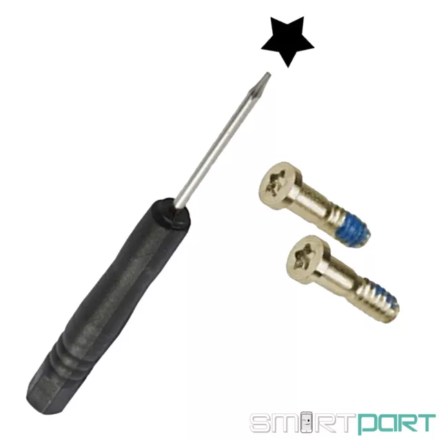 2x FÜR iPHONE 6S / PLUS PENTALOBE TORX SCHRAUBEN SET GOLD MIT SCHRAUBENZIEHER