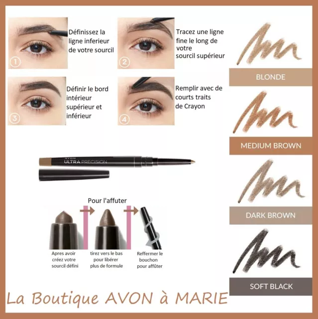 ULTRA PRECISION Crayon Sourcils LIGNEUR Auto-Affutant AVON