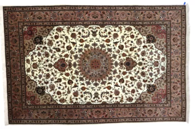 Echter Perser Teppich Tabriz Sehr fein aus Korkwolle mit Seide  303 x 201