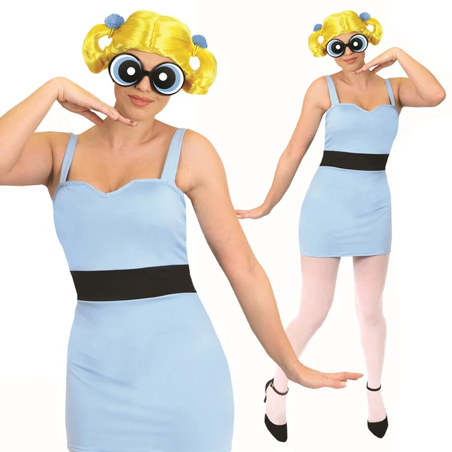 LADIES 1990S POWERPUFF Girls Bubbles Costume Cartoon Network Adults