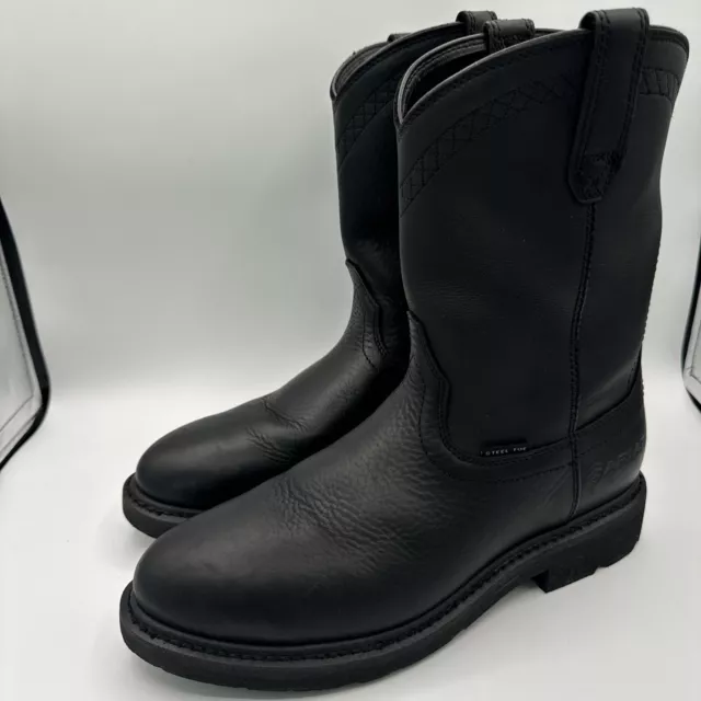 ARIAT SIERRA BOOTS Men’s Size 10.5 D Steel Toe Black Leather Safety ...