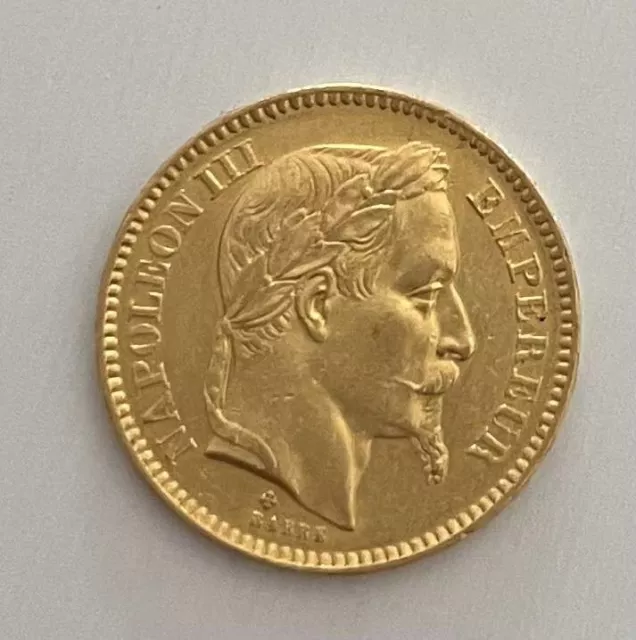 Piece en Or - Napoléon III - 20 Francs - 1862 - tête laurée -