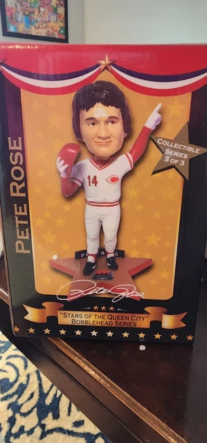 Stars Of The Queen City Pete Rose Bobblehead! Series 3 Of 3!Cincinnati Reds Stars Of The Queen City Pete Rose Bobblehead! Series 3 Of 3!Cincinnati Reds