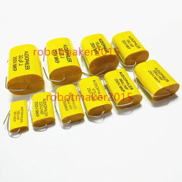 10PCS Audiophiler Axial MKP 6.8UF 400VDC Metal Polypropylene Guitar NON Polarized Hifi Diy Audio Grade - Foto 13