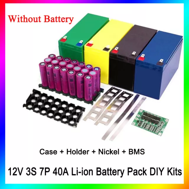 12V 3S 7P 40A Li-ion Battery Pack DIY Kits Case Holder for Power Wall /