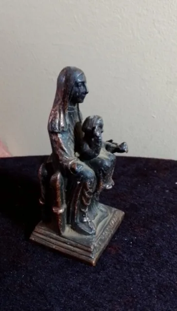 Moreneta-Virgen De Montserrat.miniatura De Metal.9 Cm.alta