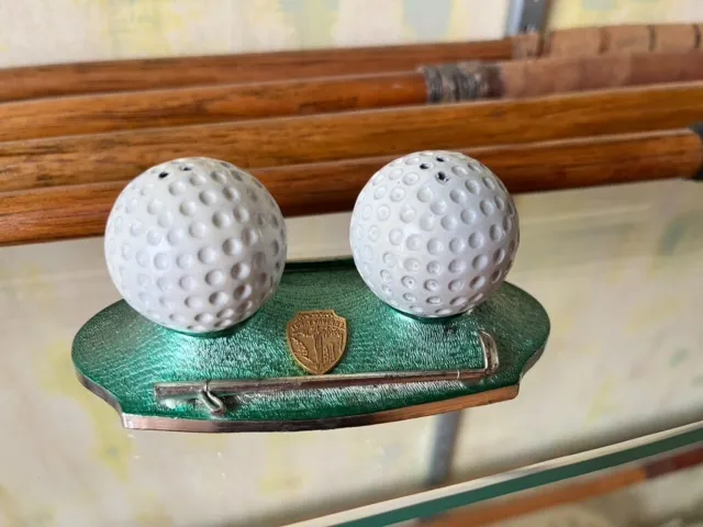 vintage Golf balls S&P shakers SOUVENIR OF LURAY CAVERNS Made in JAPAN