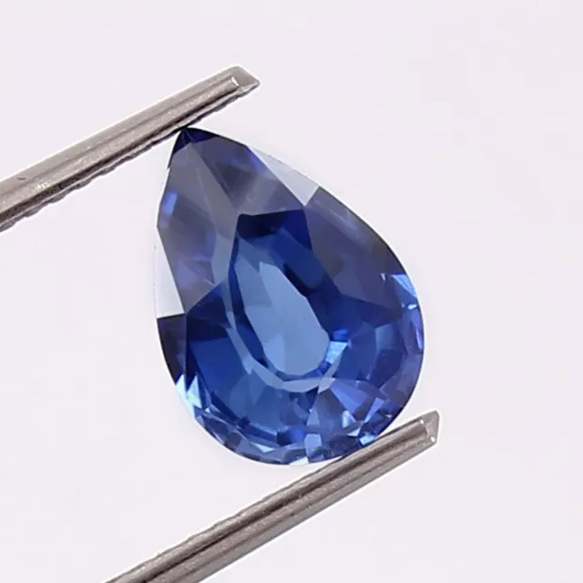 AAA 10x7 MM Naturel sans Défaut Ceylan Royal Saphir Bleu Poire Desseré Gemme Cut