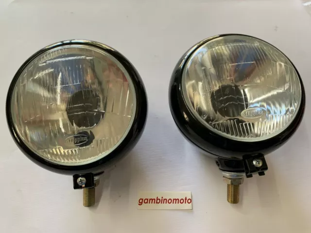 Coppia Fanali Faro Anteriore Trattore Trattorino Epoca Compatibile Fiat Landini