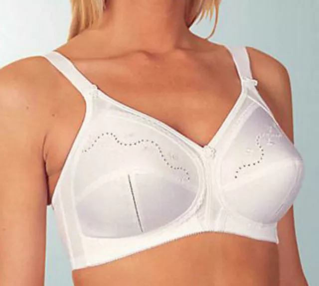 TRIUMPH DOREEN+COTTON 01,NON Wired,Non Padded,Full Cup Support Bra White Or  Skin £34.50 - PicClick UK