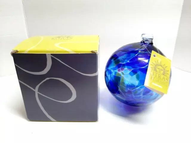 Kitras Art Glass Calico 5" Multicolor Hand Blown Window Ornament