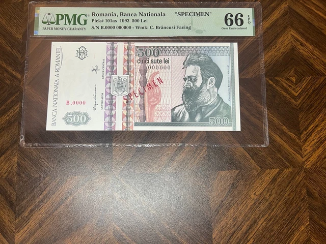 Romania, Banca Nationala 1992 500 Lei Specimen PMG 66 UNC TOP POP