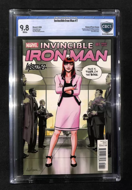 Invincible Iron Man #7 CBCS 9.8 Women of Power Variant Cameo RiRi Williams