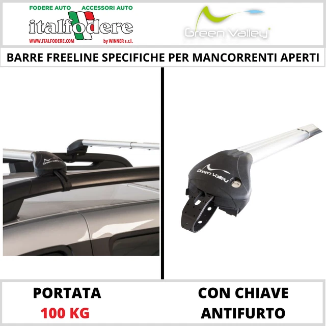 Barre Portapacchi Per Citroën C3 Picasso 2009-2017 – 2 Barre In Alluminio, Grigio, Fino A 75 Kg