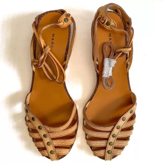 NWT/Deadstock Marc Jacobs Wood Wedge Ankle Tie Sandals