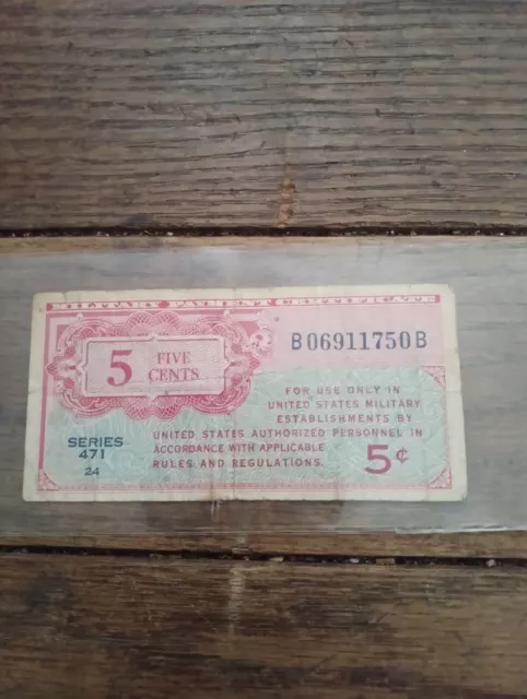 US Military Payment 10 Cents 1947-48   Series 471