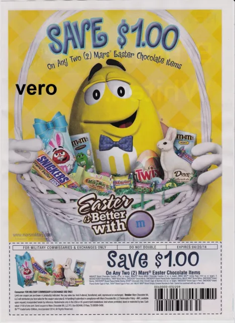 print ad M&M's EASTER is better with mms M&M yellow candy 2014 advert page vtg 2
