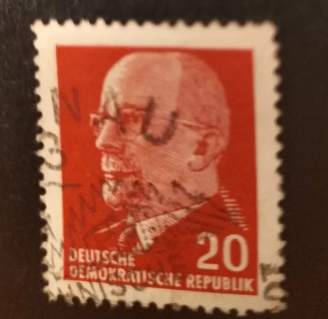 Briefmarke  DDR 1961, Walter Ulbricht, 20 Pfennig, gestempelt