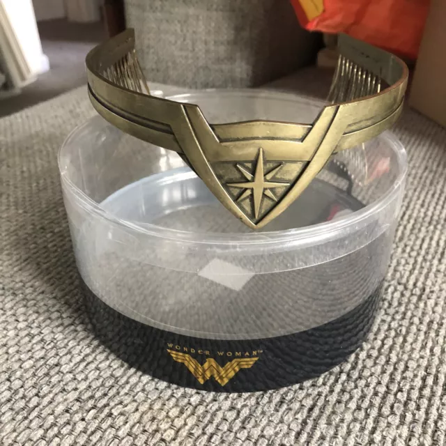 DC Comics Wonder Woman Movie Replica Tiara Crown Headpiece Burnished Gold Metal
