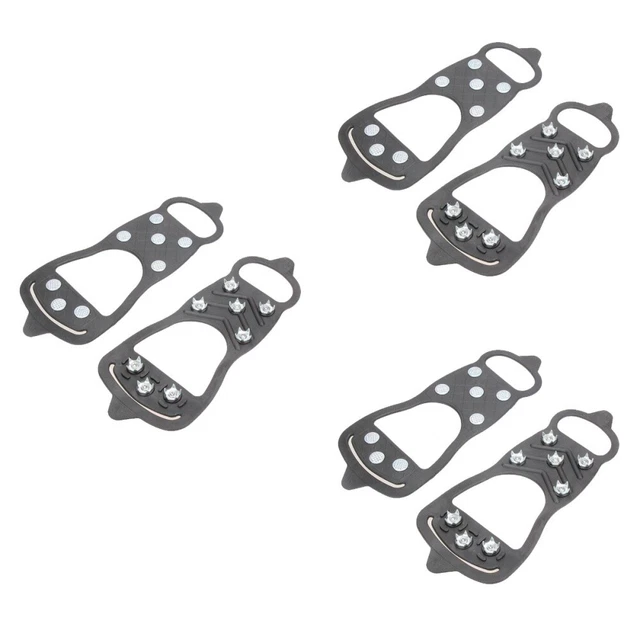 3x Ice Shoes Grippers Shoe Spikes for Snow and Ice Ice Grips Hiking
