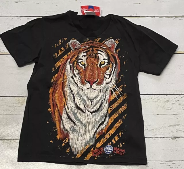 Boys Size 6/8 Tiger Circus T Shirt- Barnum & Bailey Ringling Bro Greatest Show