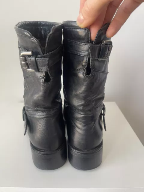 AQUATALIA Italian Genuine Leather Weatherproof Knee High Boots Size 8.5 3