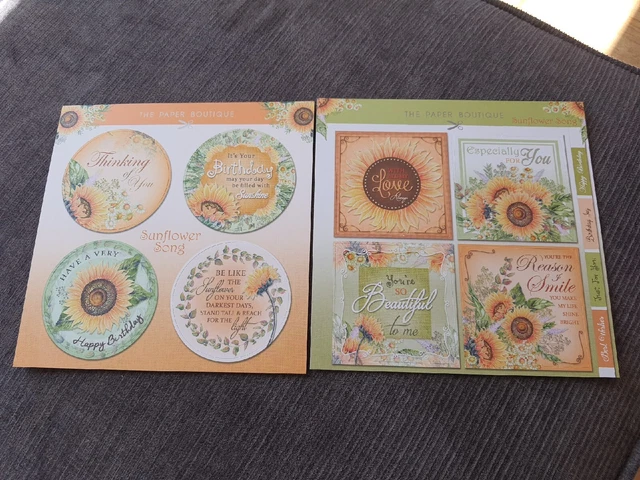 The Paper Boutique Sentiments Toppers. Sonnenblumenlied.